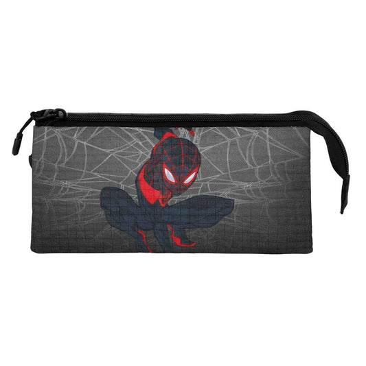 Marvel Spiderman Spin-Estuche Portatodo Triple, Gris