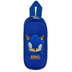 Sonic The Hedgehog Face-Estuche Portatodo 3D Doble, Azul