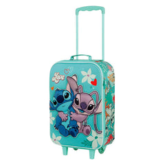 Disney Lilo and Stitch Love-Soft 3D Trolley Suitcase, Turquoise