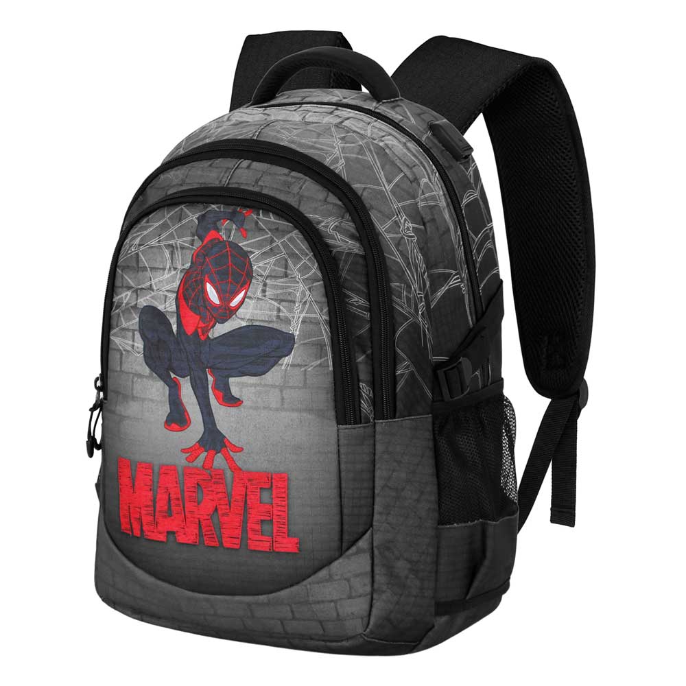 Marvel Spiderman Spin-Mochila Running PLUS, Gris