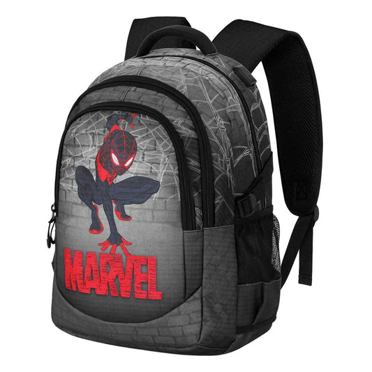 Marvel Spiderman Spin-Mochila Running PLUS, Gris