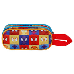 Marvel Spiderman Three-Estuche Portatodo 3D Doble, Azul