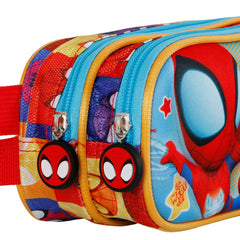 Marvel Spiderman Three-Estuche Portatodo 3D Doble, Azul