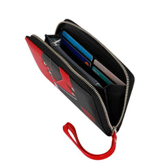DC Comics Harley Quinn Jacket-Essential Wallet, Black
