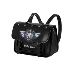 Betty Boop Motor Love-Satchel Shoulder Bag-Backpack, Black