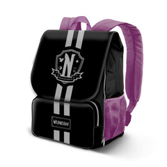 Wednesday Miércoles School-Mochila Expandible EXP, Negro