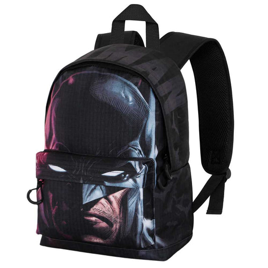 DC Comics Batman Face-Petit Sac à dos HS FAN, Noir