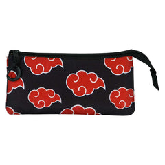 Naruto Clouds-Estuche Portatodo Triple, Negro