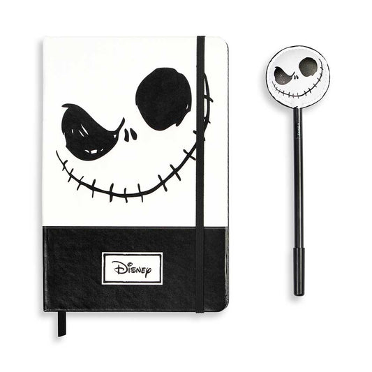 Disney Nightmare Before Christmas Face-Confezione Regalo con Diario e Penna a Sfera Fashion, Nero