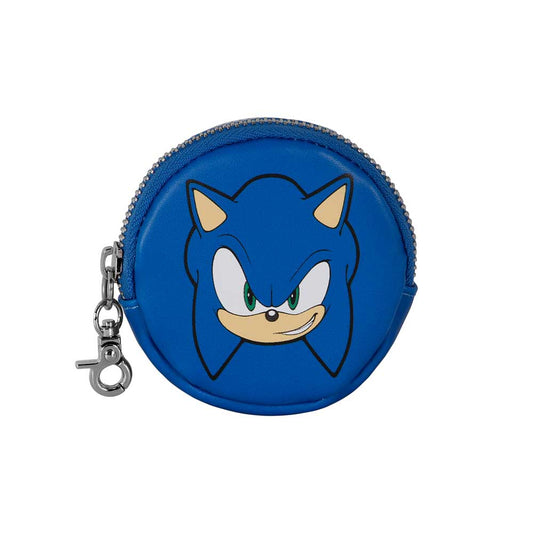 Sonic The Hedgehog Face-Portamonete Cookie, Blu