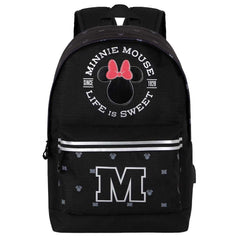 Disney Minnie Mouse Symbol-Mochila HS Silver, Negro