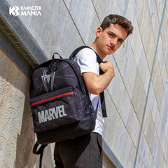 Marvel Spiderman Reflect-Backpack HS Silver, Black