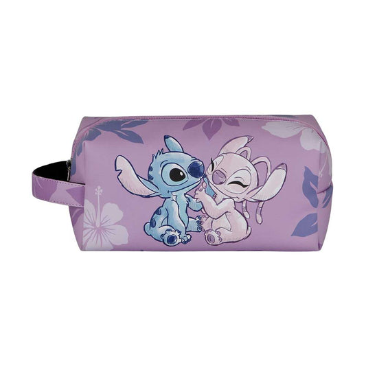 Disney Lilo e Stitch Stitch & Angel-Borsa da Toilette da Viaggio Brick PLUS, Rosa