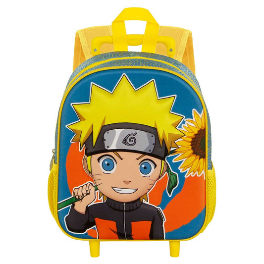 Naruto Peace-Mochila 3D con Ruedas Pequeña, Multicolor