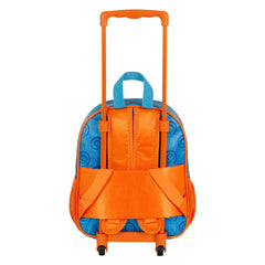 Naruto Happy-Mochila 3D con Ruedas Pequeña, Azul