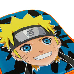 Naruto Happy-Mochila 3D con Ruedas Pequeña, Azul