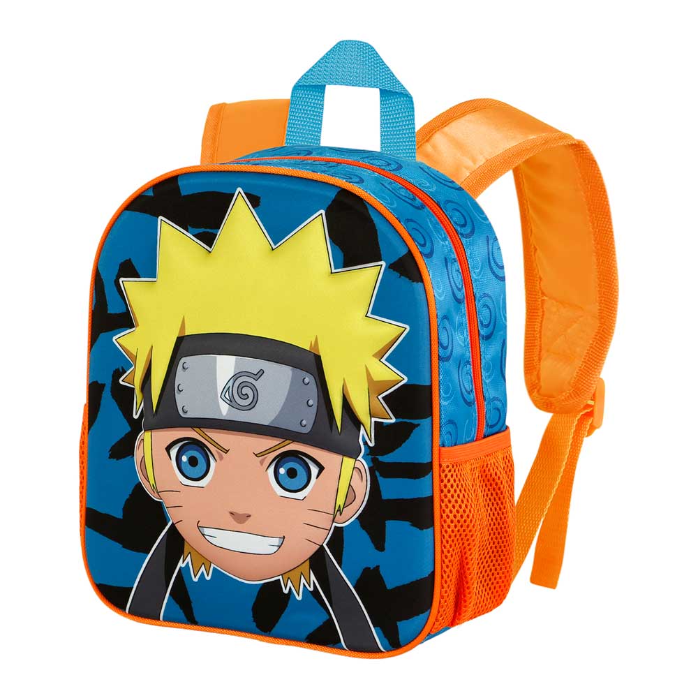 Naruto Happy-Mochila 3D Pequeña, Azul