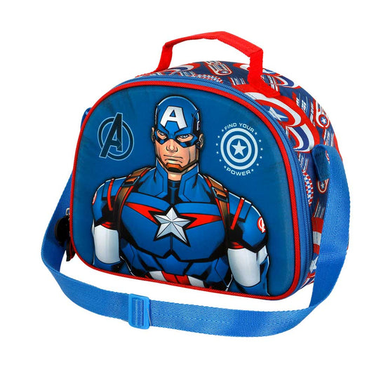 Marvel Captain America First - 3D Lunch Bag, Blue