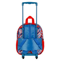 Marvel Capitán América First-Mochila 3D con Ruedas Pequeña, Azul