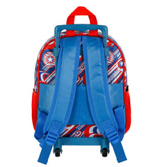 Marvel Capitán América First-Mochila 3D con Ruedas Pequeña, Azul