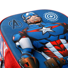 Marvel Capitán América First-Mochila 3D con Ruedas Pequeña, Azul