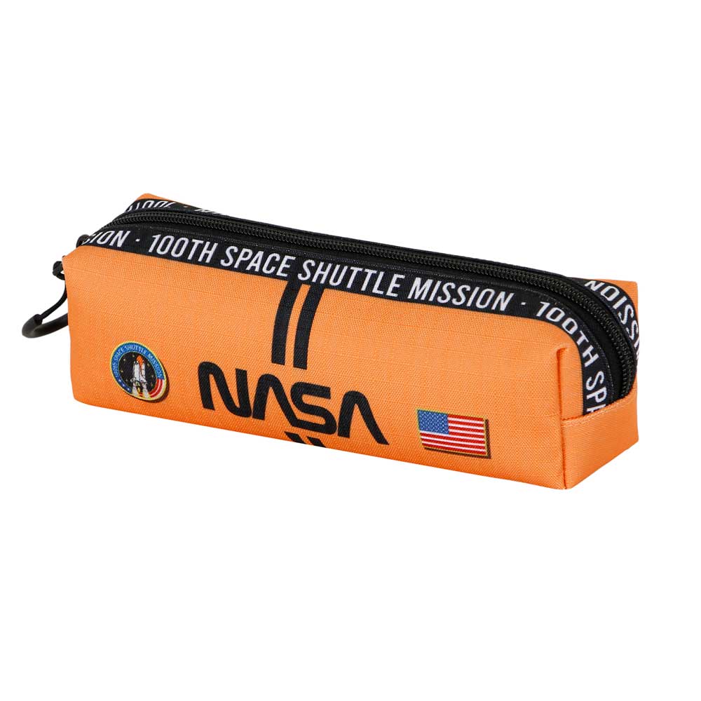 NASA Lines-Estuche Portatodo Cuadrado FAN 2.2, Naranja