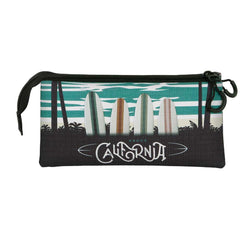 PRO-DG California-Estuche Portatodo Triple, Multicolor