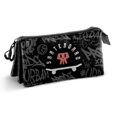 PRO-DG SK8-Estuche Portatodo Triple, Negro