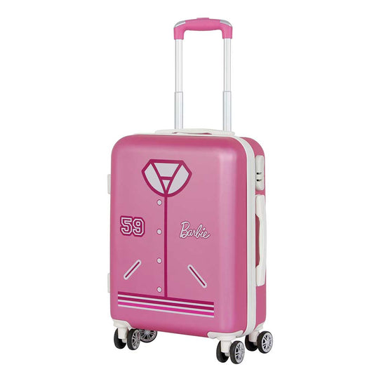 Barbie Varsity-ABS 4-Wheel Cabin Suitcase, Pink