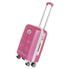 Barbie Varsity-ABS 4-Wheel Cabin Suitcase, Pink