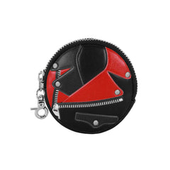 DC Comics Harley Quinn Jacket-Cookie Coin Purse, Black