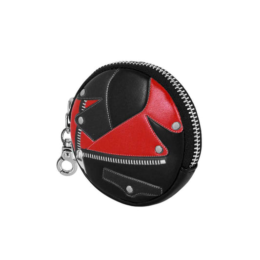DC Comics Harley Quinn Jacket-Cookie Coin Purse, Black