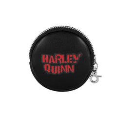 DC Comics Harley Quinn Jacket-Cookie Coin Purse, Black