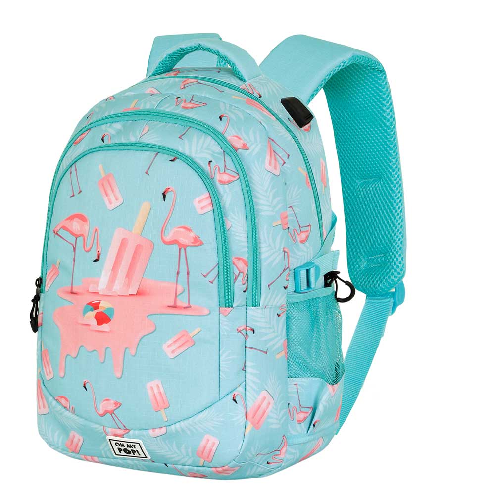 Oh My Pop Ice Flamingo-Zaino Running PLUS, Turchese