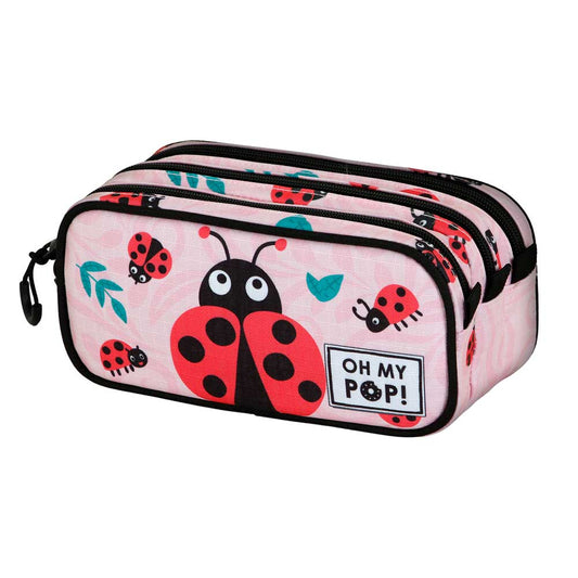 Oh My Pop Ladybug-Estuche Portatodo Trick FAN 2.2, Rosa