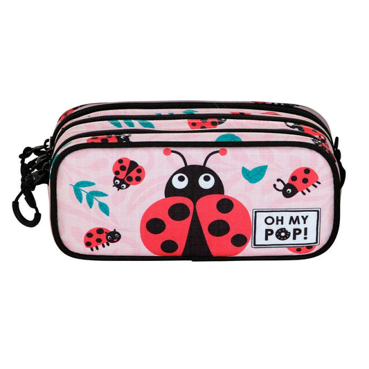 Oh My Pop Ladybug-Estuche Portatodo Trick FAN 2.2, Rosa
