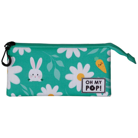 Oh My Pop Blooming-Estuche Portatodo Triple, Turquesa
