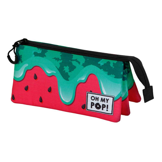 Oh My Pop Melty Melon-Estuche Portatodo Triple, Verde