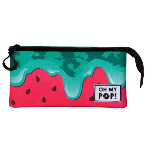 Oh My Pop Melty Melon-Estuche Portatodo Triple, Verde