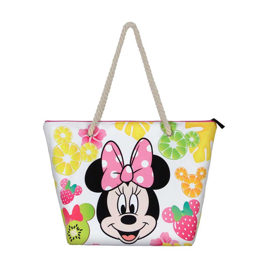 Disney Minnie Mouse Fruits-Sac de Plage Soleil, Multicolore