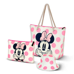 Disney Minnie Mouse Dots-Borsa da Spiaggia Soleil, Rosa