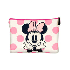 Disney Minnie Mouse Dots-Borsa da Toilette Pochette Soleil, Rosa