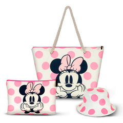 Disney Minnie Mouse Dots-Borsa da Toilette Pochette Soleil, Rosa