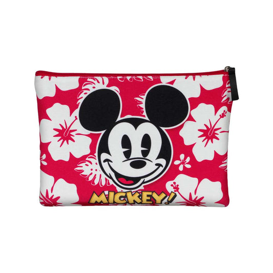 Disney Topolino Hawaii-Borsa da Toilette Pochette Soleil, Rosso