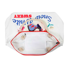 Disney Biancaneve Sweet-Borsa da Spiaggia Soleil, Bianco