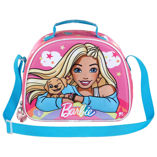 Barbie Rainbow-3D Lunch Bag, Pink