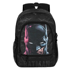 DC Comics Batman Face-Mochila Fight FAN 2.2, Negro