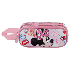 Disney Minnie Mouse Power-Estuche Portatodo 3D Doble, Rosa
