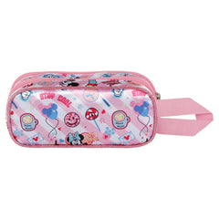 Disney Minnie Mouse Power-Estuche Portatodo 3D Doble, Rosa