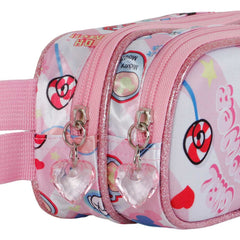 Disney Minnie Mouse Power-Estuche Portatodo 3D Doble, Rosa